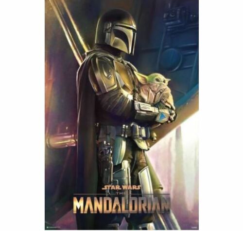 Star Wars: The Mandalorian Holding The Child Poster The Child Rolled Poster Print Decorative Wall Hanging 610mm x 915mm Slot #1