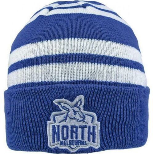 North Melbourne Kangaroos AFL Team Wozza Acrylic Knit Beanie Winter Hat