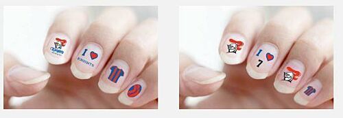 Newcastle Knights NRL Team Logo Colour Finger Toe Nail Art Decal Stickers Gel or Polish