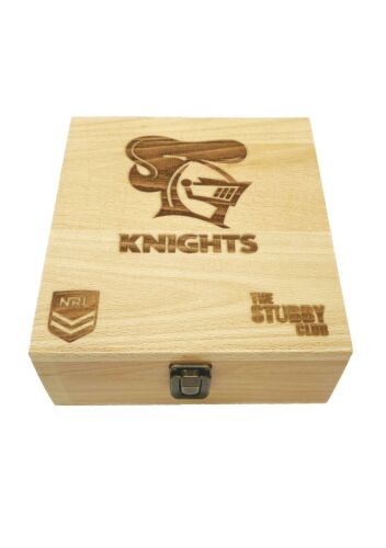 Newcastle Knights NRL Team Whisky Whiskey Stone Set With Tongs In Gift Box