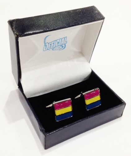 Brisbane Lions AFL Coloured Colored Gift Boxed Cufflinks Cuff Links