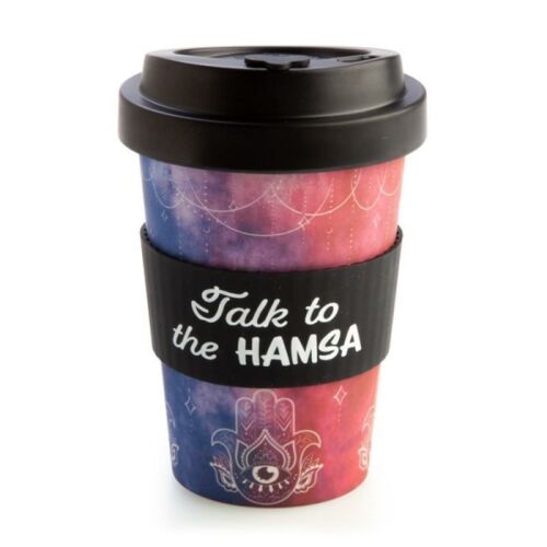 Eco To Go Bamboo Talk To The Hamsa 470ml Travel Mug Keep Cup Coffee Tea 
