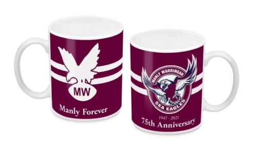 Manly Sea Eagles NRL 75th Anniversary 1947-2021 Ceramic Coffee Mug Tea Cup