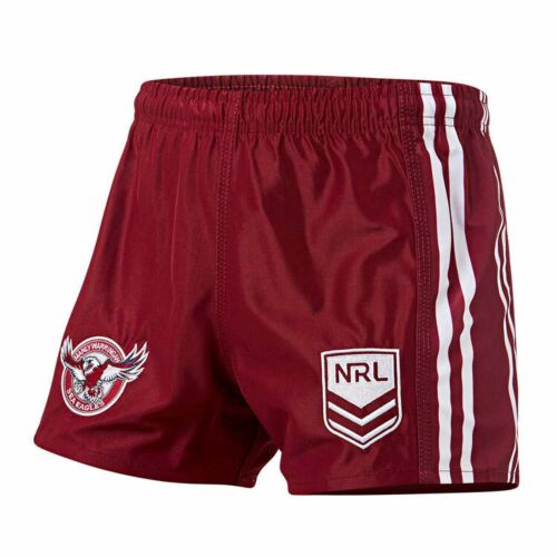 Manly Sea Eagles NRL  Tidwell Mens Adult Maroon Supporter Shorts