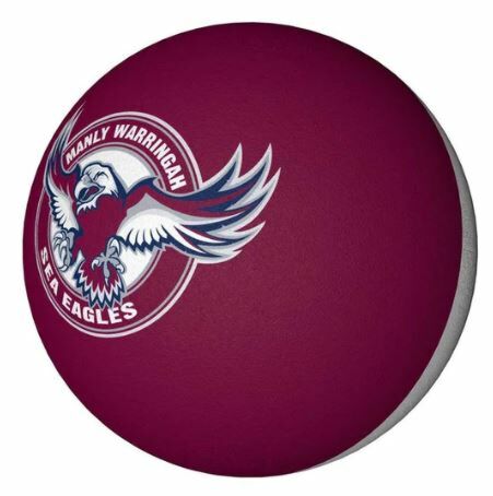 Manly Sea Eagles NRL Team Logo Coloured High Bounce Ball Handball