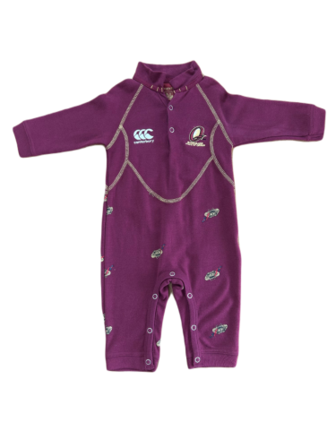QLD Maroons State Of Origin SOS  NRL Team Logo 2003 - 2012 Long Sleeve Full Footy Suit Footysuit Onesie Baby Toddler 