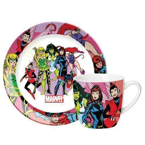 Women of Marvel Comics Superhero Porcelain Mug Cup and Saucer Set