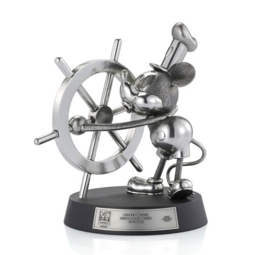 Limited Edition Mickey Mouse Steamboat Willie Pewter Figurine Statue Collectable Gift