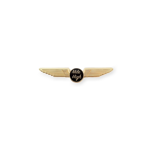 Mile High Club Pilot Captain Wing Wings Airline Pin Badge Aviation 