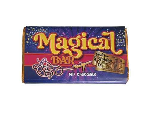Magical Bar 50g Milk Chocolate Bar - FIND A GOLDEN BOARDING PASS FOR A CHANCE TO WIN A FAMILY TRIP TO ANY DISNEYLAND ANYWHERE IN THE WORLD