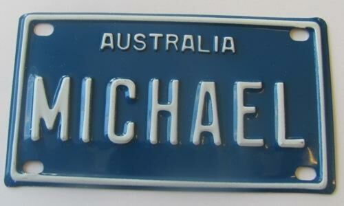 Micheal  Novelty Mini Name Australian Tin License Plate