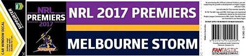 Melbourne Storm 2017 NRL Premiers Rectangle Car Window Decal Sticker