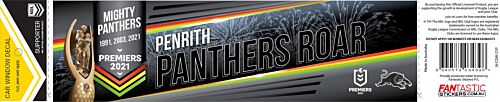 Penrith Panthers 2021 NRL Premiers Bumper Sticker Car Window Decal