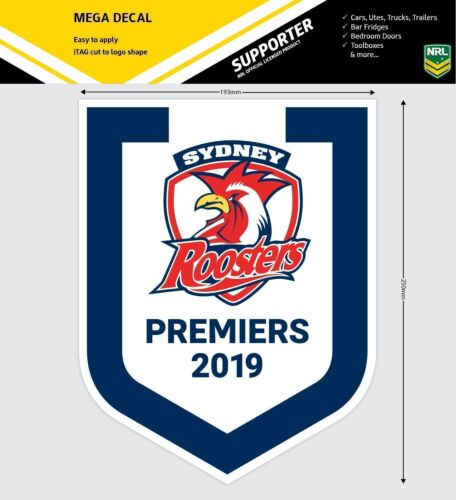 Sydney Roosters 2019 NRL Premiers Mega Decal Car Spot Sticker
