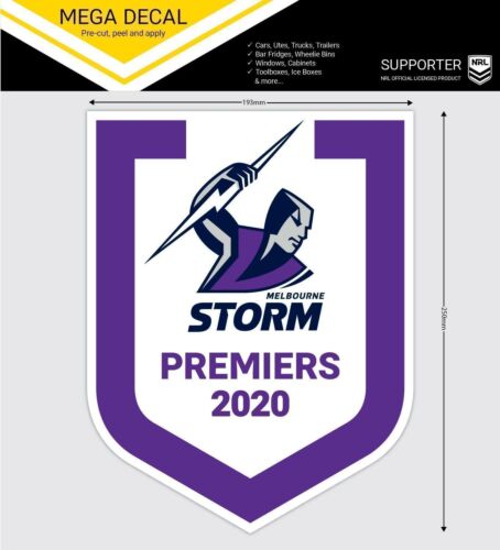 Melbourne Storm NRL 2020 Premiers Mega Window Decal Spot Sticker