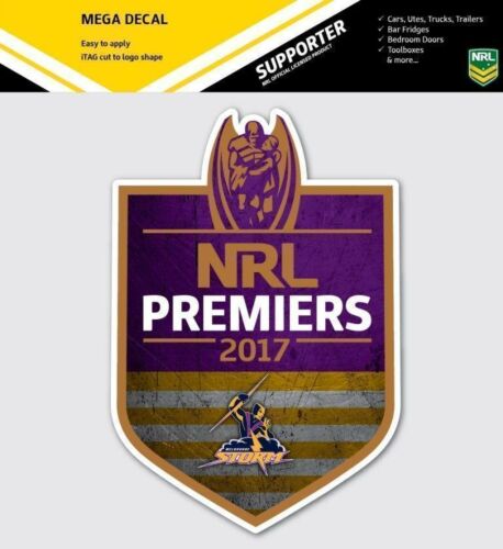 Melbourne Storm 2017 NRL Premiers Grunge Shield Mega Decal Car Spot Sticker