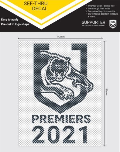 Penrith Panthers 2021 NRL Premiers See Thru Window Decal Sticker