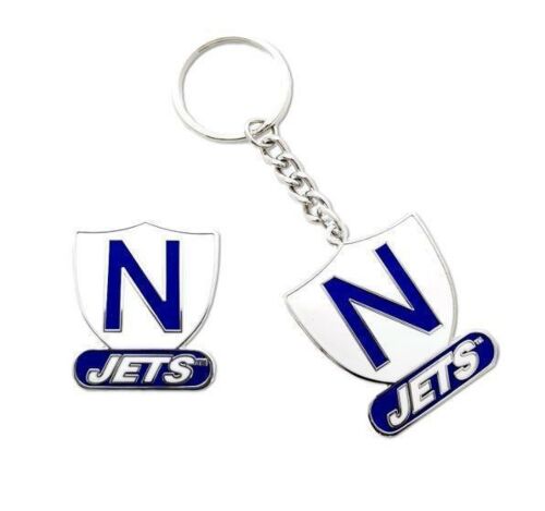 Set of 2 Newtown Jets NRL Team Heritage Logo Collectable Lapel Hat Tie Pin Badge & Heritage Key Ring Keyring