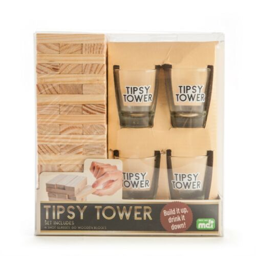 Tipsy Tower Drinking Game Jenga Style Spirit Alcohol Party Activity