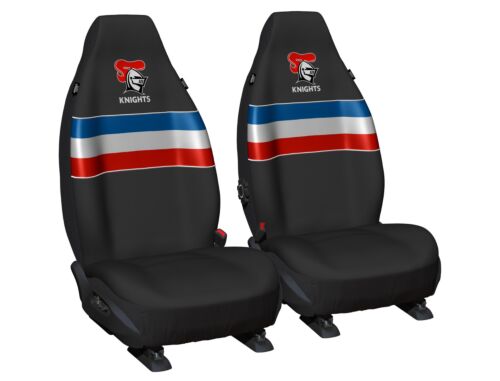 Newcastle Knights NRL Set Of 2 Size 60 High Back Bucket Air Bag Compatible Front Seat Covers