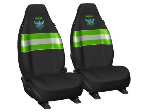 Canberra Raiders NRL Set Of 2 Size 60 High Back Bucket Air Bag Compatible Front Seat Covers