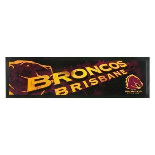 Brisbane Broncos NRL Vintage Rubber Back Bar Runner
