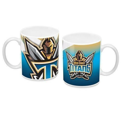 Gold Coast Titans NRL Large Team Logo Ceramic Coffee Mug