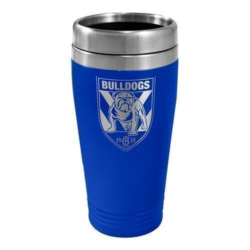 Canterbury Bulldogs NRL Team Logo Stainless Steel Double Wall 450ml Travel Mug Cup