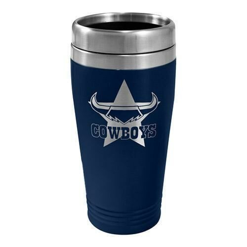 North Queensland Cowboys NRL Team Logo Stainless Steel Double Wall 450ml Travel Mug Cup