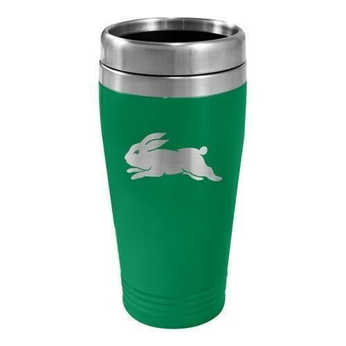 South Sydney Rabbitohs NRL Team Logo Stainless Steel Double Wall 450ml Travel Mug Cup