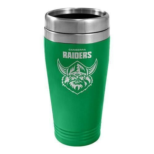 Canberra Raiders NRL Team Logo Stainless Steel Double Wall 450ml Travel Mug Cup