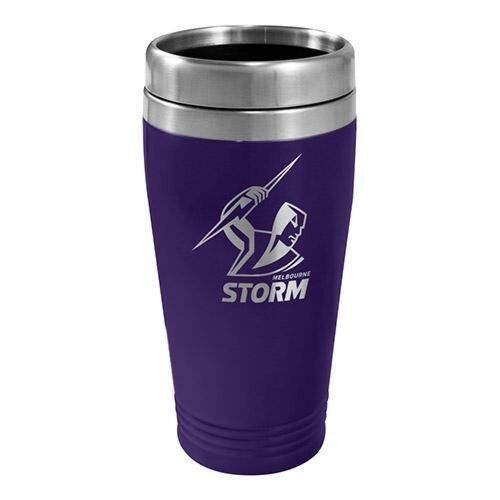 Melbourne Storm NRL Team Logo Stainless Steel Double Wall 450ml Travel Mug Cup