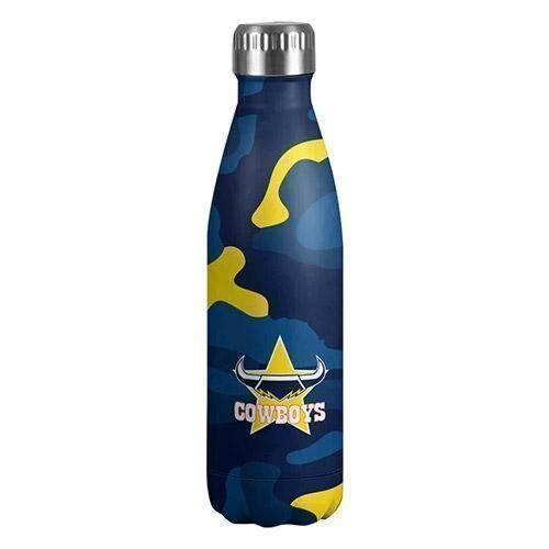 North Queensland Cowboys NRL Team Camouflage Camo Design 500ml Stainless Steel Double Wall Drink Water Bottle 