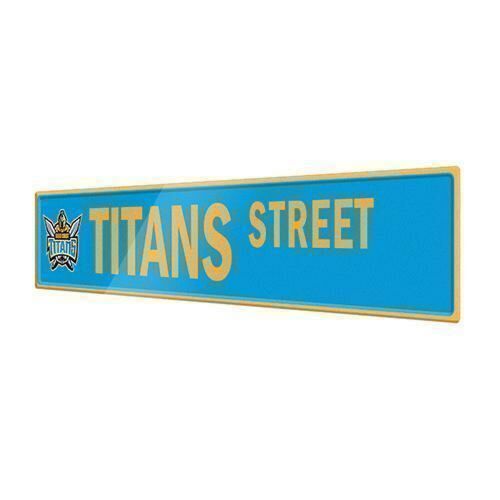 Gold Coast Titans NRL Tin Name & Logo Street Sign 'Titans Street'