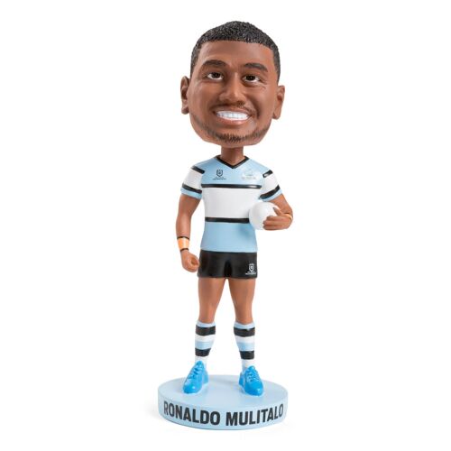 Ronaldo Mulitalo Cronulla Sharks #5 NRL 2024 Edition Bobblehead Resin Figurine