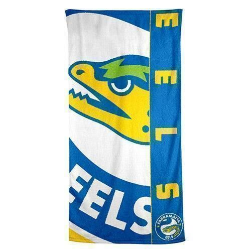 Parramatta Eels NRL Team Logo Cotton Velour Beach Towel 