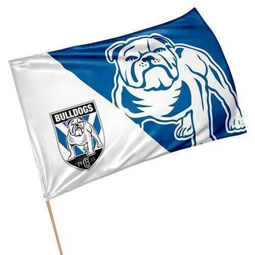 Canterbury Bulldogs NRL Supporter Flag on Stick Team Logo