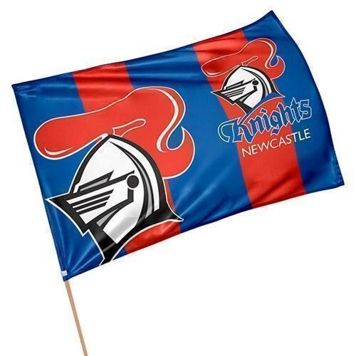 Newcastle Knights NRL Supporter Flag on Stick Team Logo