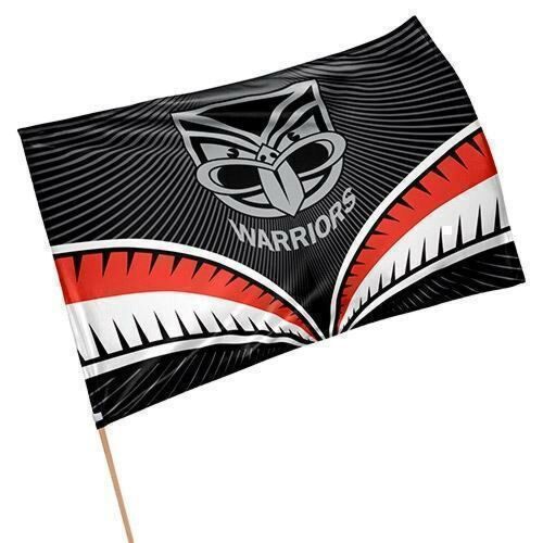New Zeland Warriors NRL Supporter Flag on Stick Team Logo