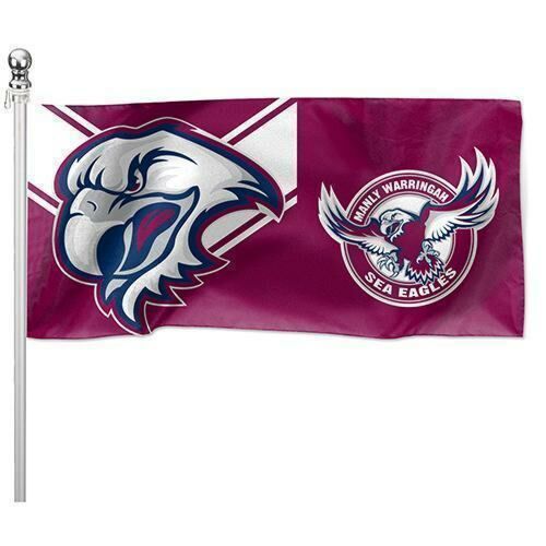Manly Sea Eagles NRL Pole Flag 180cm x 90cm Team Logo