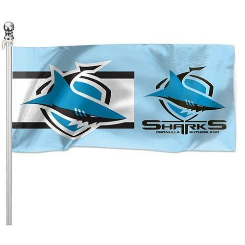 Cronulla Sharks NRL Pole Flag 180cm x 90cm Team Logo