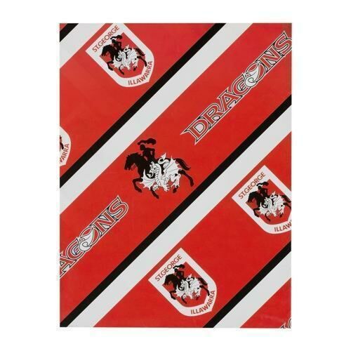 St George Illawarra Dragons NRL Gift Birthday Present Wrapping Paper