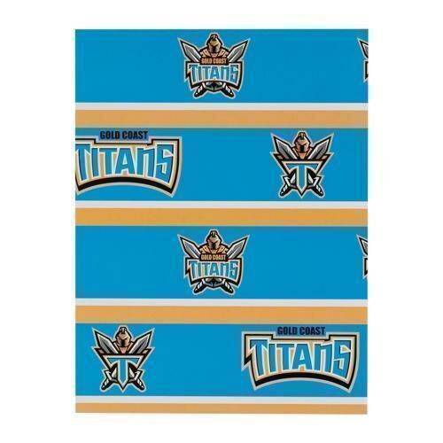 Gold Coast Titans NRL Gift Birthday Present Wrapping Paper