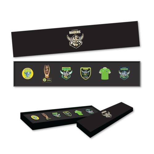 Canberra Raiders NRL Team Set Of 6 Pin Collection Set In Presentation Box
