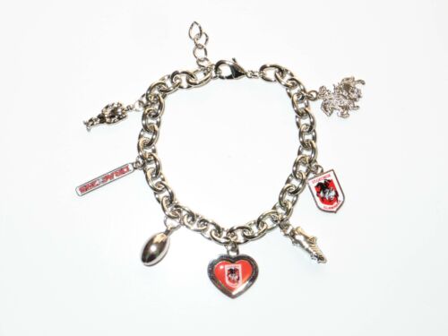 St George Dragons NRL Team Charm Bracelet With Charms Chain Jewellery