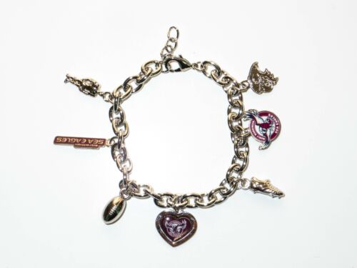 Manly Sea Eagles NRL Team Charm Bracelet With Charms Chain Jewellery