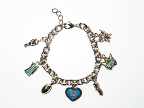 Gold Coast Titans NRL Team Charm Bracelet With Charms Chain Jewellery