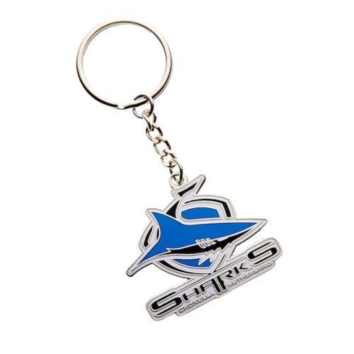 Cronulla Sharks NRL Metal Team Logo Key Ring Keyring Chain 