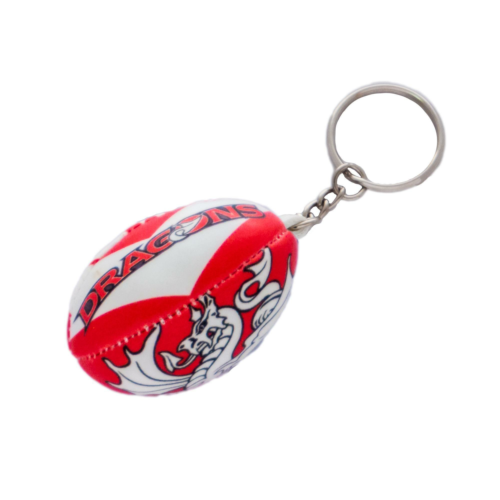 St George Dragons NRL Team Logo Name Soft Football Ball Key Ring Keyring Keys