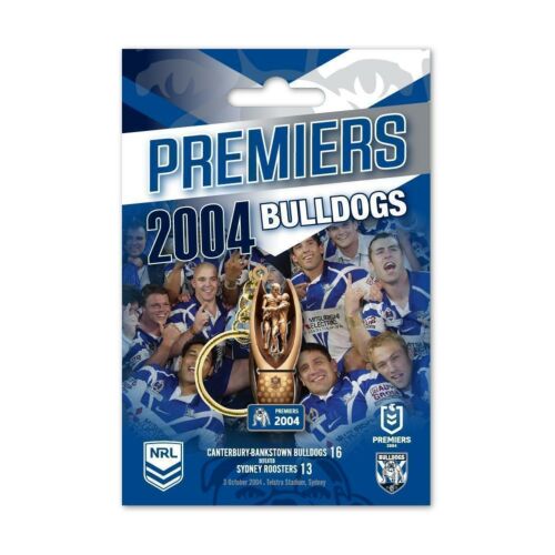 Canterbury Bulldogs 2004 NRL Premiers Trophy Keyring Key Chain